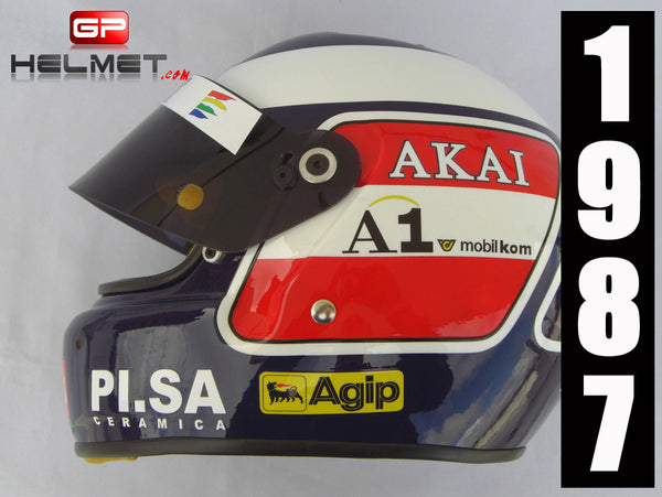 Gerhard Berger 1987 casco / Equipo Ferrari F1