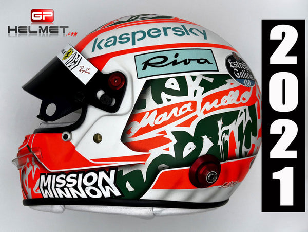 Charles Leclerc 2021 IMOLA GP F1 Helmet / Ferrari F1