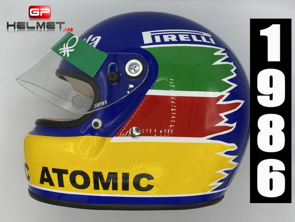 Gerhard Berger 1986 casco / Equipo Benetton F1