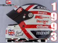 Nigel Mansell 1993 "KART" Replica Helmet / Williams F1