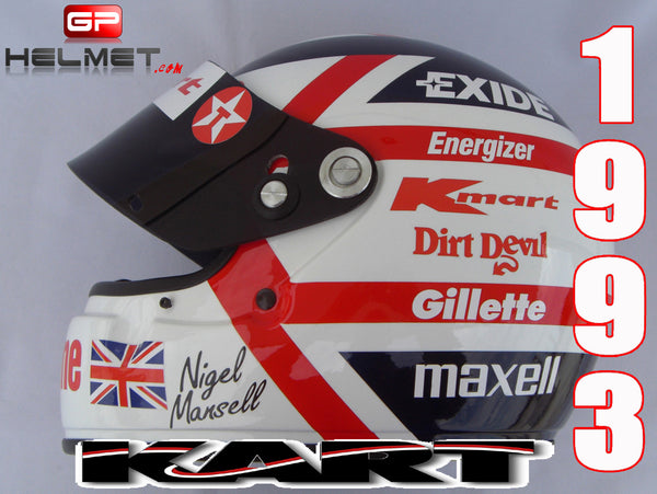 Nigel Mansell 1993 "KART" Replica Helmet / Williams F1