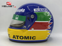 Gerhard Berger 1986 casco / Equipo Benetton F1