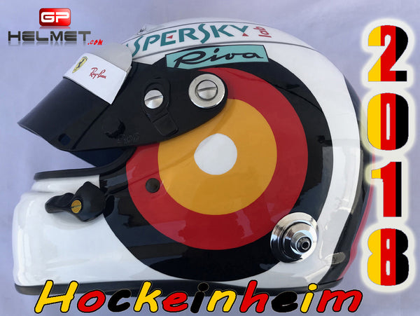 Sebastian Vettel 2018 Hockenheim GP Helmet / Ferrari F1