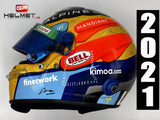 Fernando Alonso 2021 USA GP F1 Helmet / Mc Laren F1