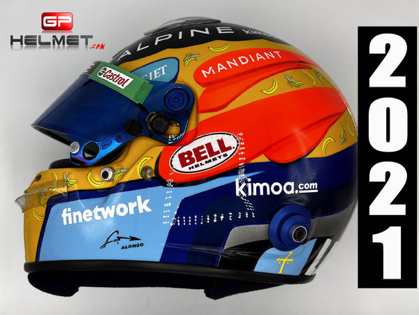 Fernando Alonso 2021 USA GP F1 Helmet / Mc Laren F1